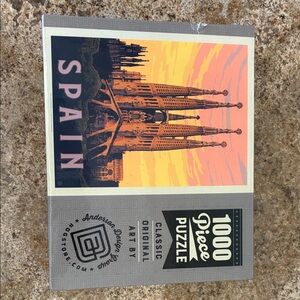 1000 Piece Spain Puzzle - Sunset Cathedral Artwork
